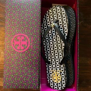 Tory Burch flip flops, size 9